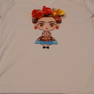 Frida khalo cartoon shirt one of a kind